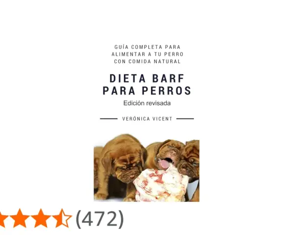 Cachorros comiendo un hueso, parte de una guía sobre dieta barf perros casera.